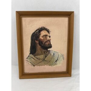 Vintage 1962 Richard Hook The Christ Framed Lithograph Print Standard Publishing